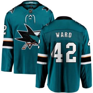 Herren San Jose Sharks Eishockey Trikot Joel Ward #42 Breakaway Teal Grün Fanatics Branded Heim